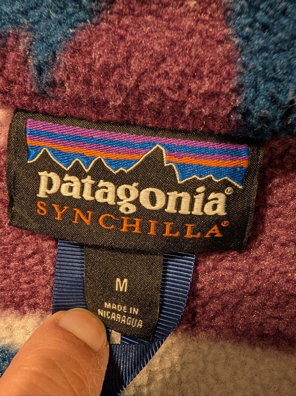 Patagonia Synchilla Multi-Color Fleece Zip Jacket Size Medium - Picture 5 of 7